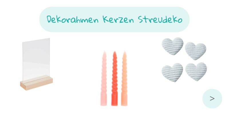 Dekorahmen Kerzen Streudeko Dekorahmen Kerzen Streudeko