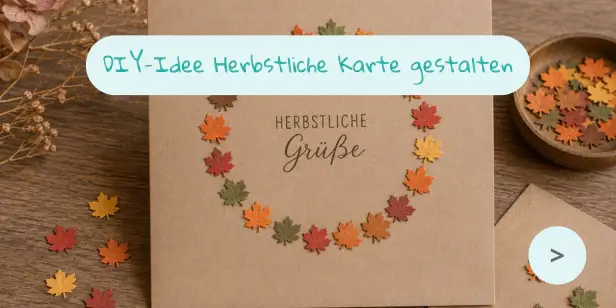 DIY-Idee Herbstliche Karte gestalten mit Ahornblättern DIY-Idee Herbstliche Karte gestalten mit Ahornblättern